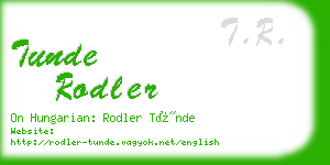 tunde rodler business card